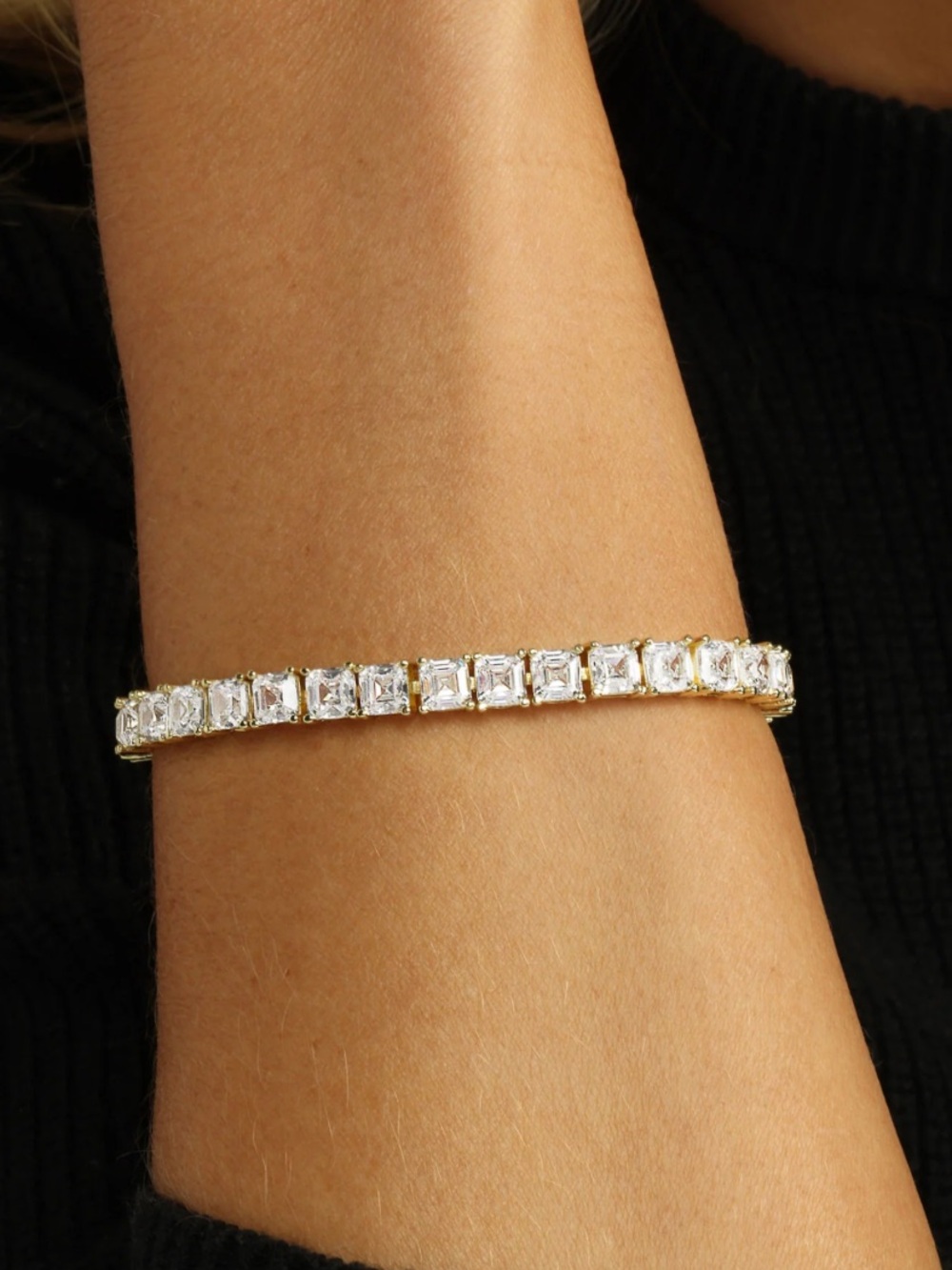 New Boutique The Queen's Tennis Bracelet 5mm 14K Gold Plated 6.5"